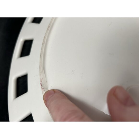 Ceramic Platter Southern Living White 12" Round Openwork Dress Me Up - Picture 7 of 7